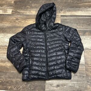 Uniqlo Puffer Jacket Womens
Small Black Lightweight Down Full
Zip hooded